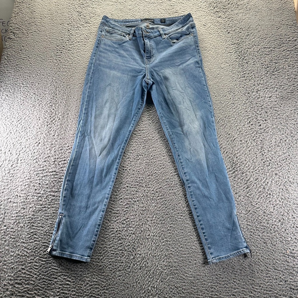 Lucky Brand Lolita Jeans Women 14 Blue Cotton Denim Skinny Faded Workwear Travel